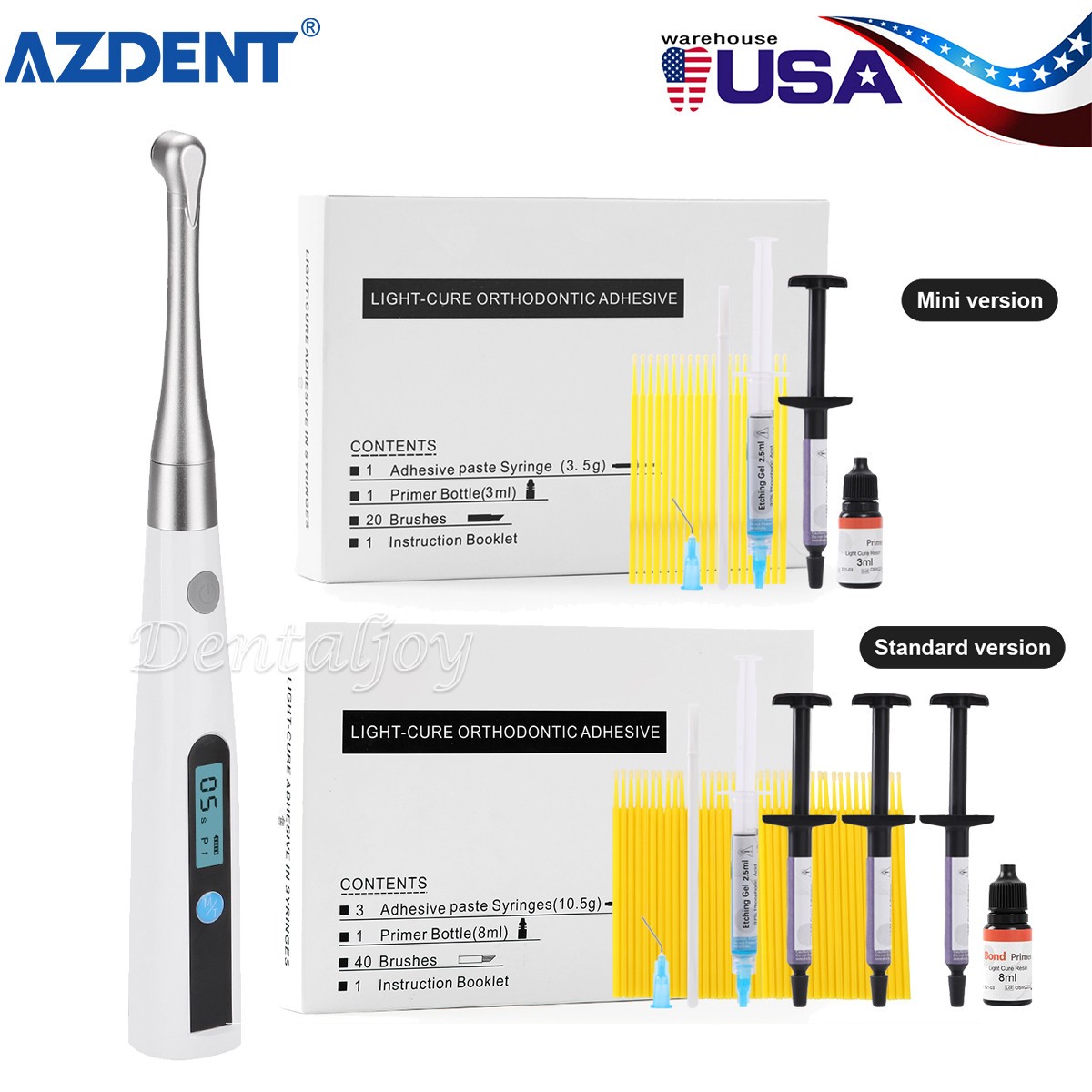 Dental Bracket Braces Glue Ortho Bonding Light Cure Resin/LED Light Cure Lamp