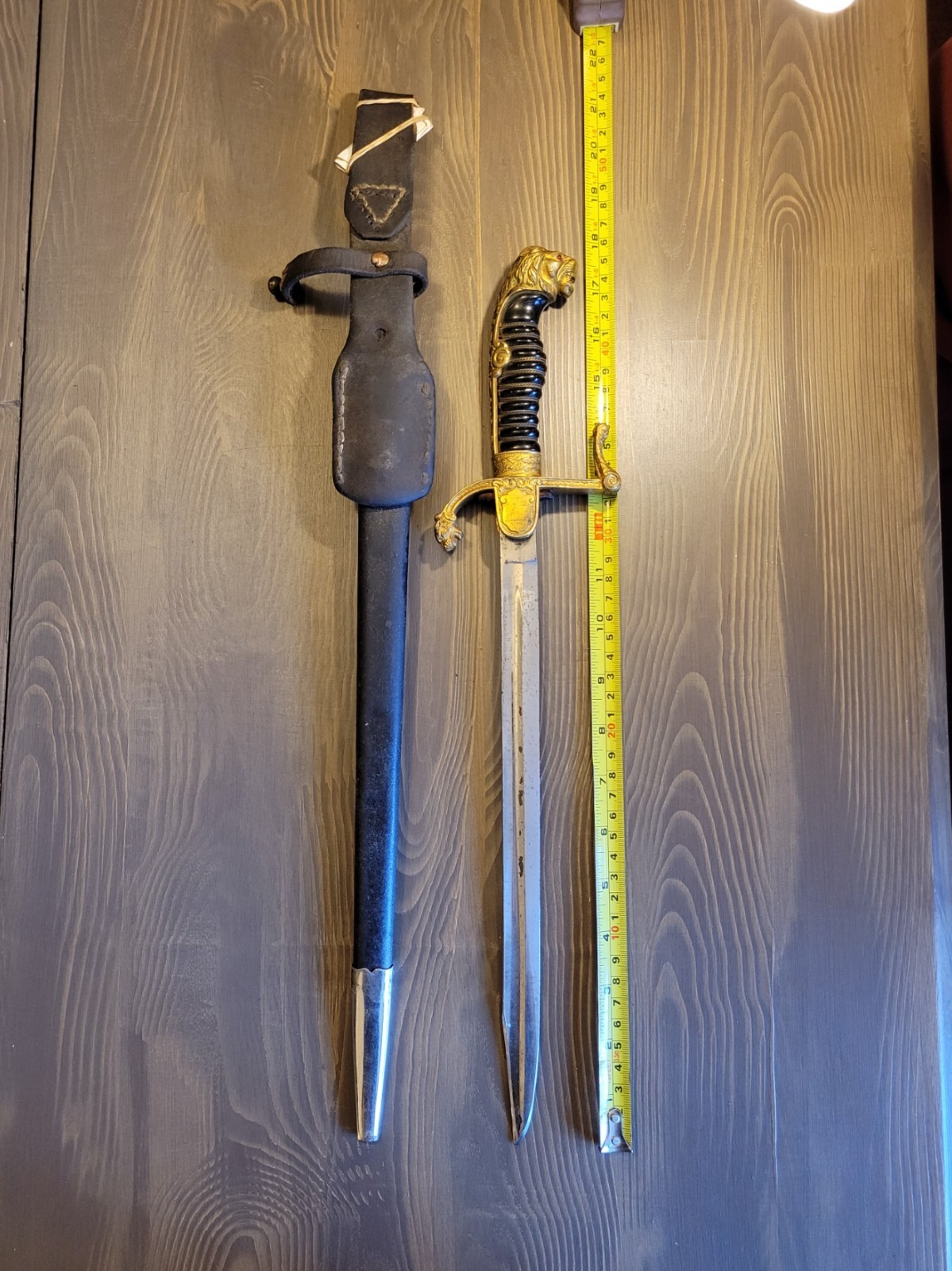 Baron Modified German WWI Lion's Head Saber Dagger Sheath