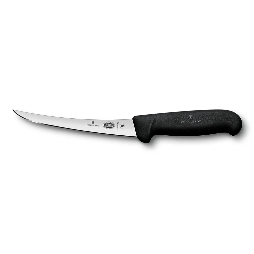 Victorinox Fibrox Curved Boning Black Fibrox Handle 6" Blade 5.6603.15