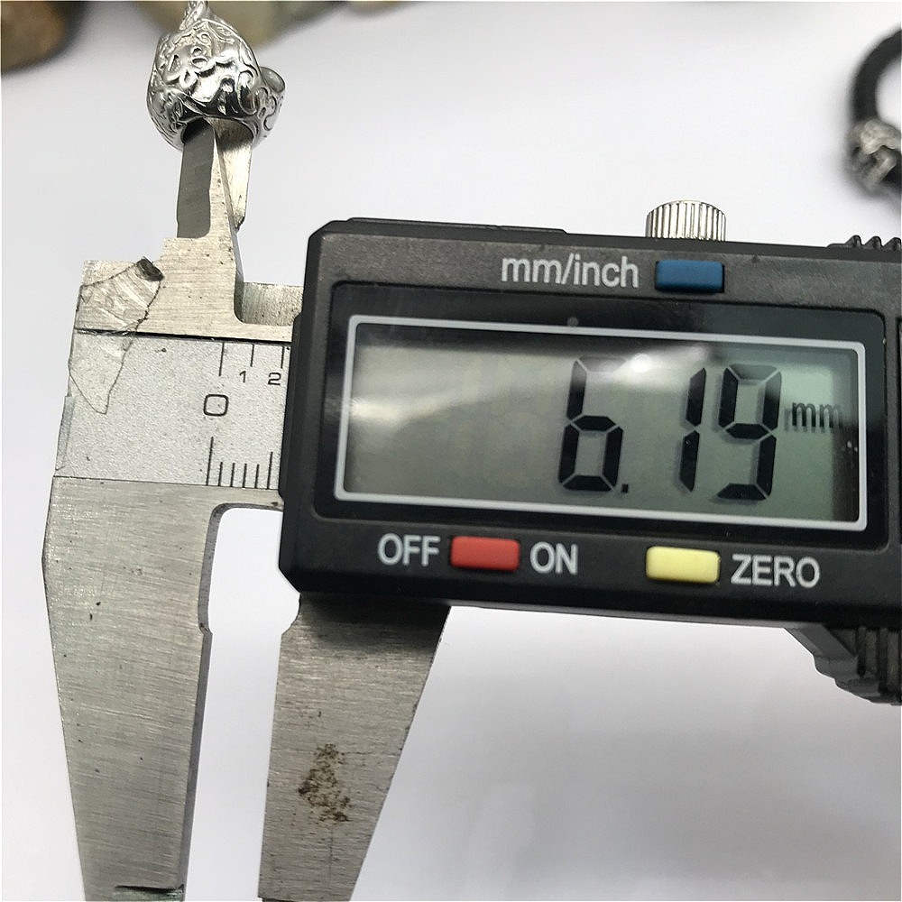 10 Pcs Stainless Steel Skull Lanyard Bead Knife Paracord Bracelet Necklace Beads