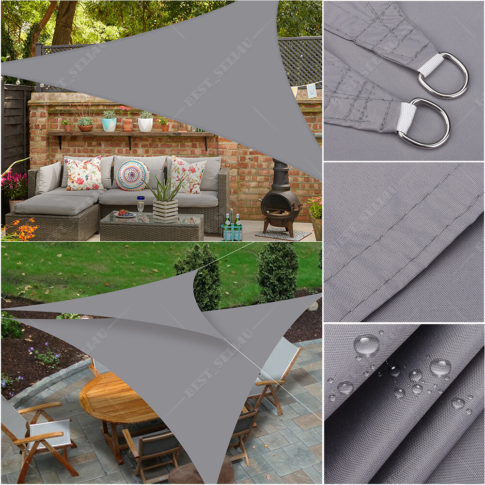 Waterproof Shade Sail Patio Awning Outdoor Garden Pool Sun Canopy Shelter Cover