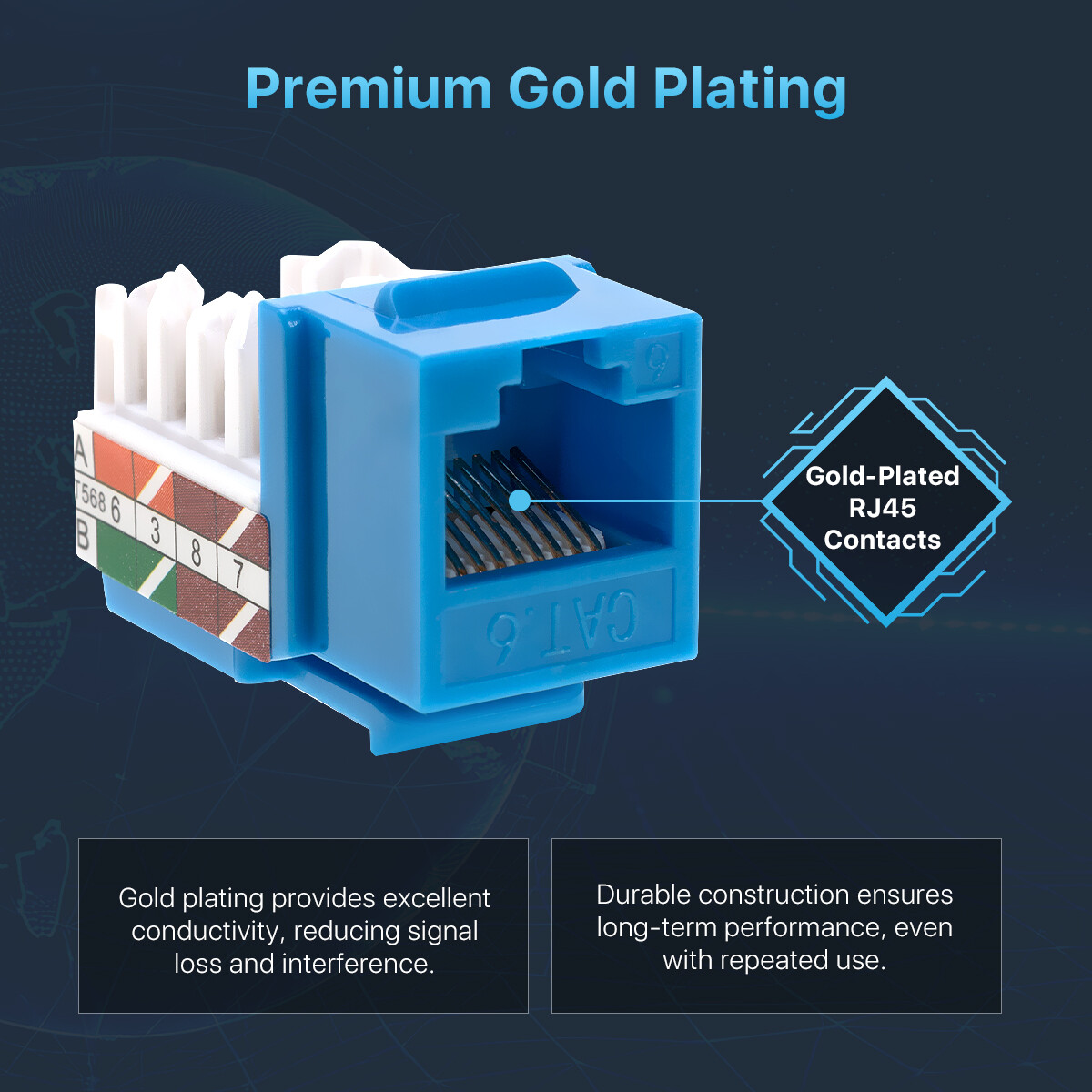 Cat6 White Keystone Jack 45 Degree Punch Down Network Connector Multi-Pack LOT