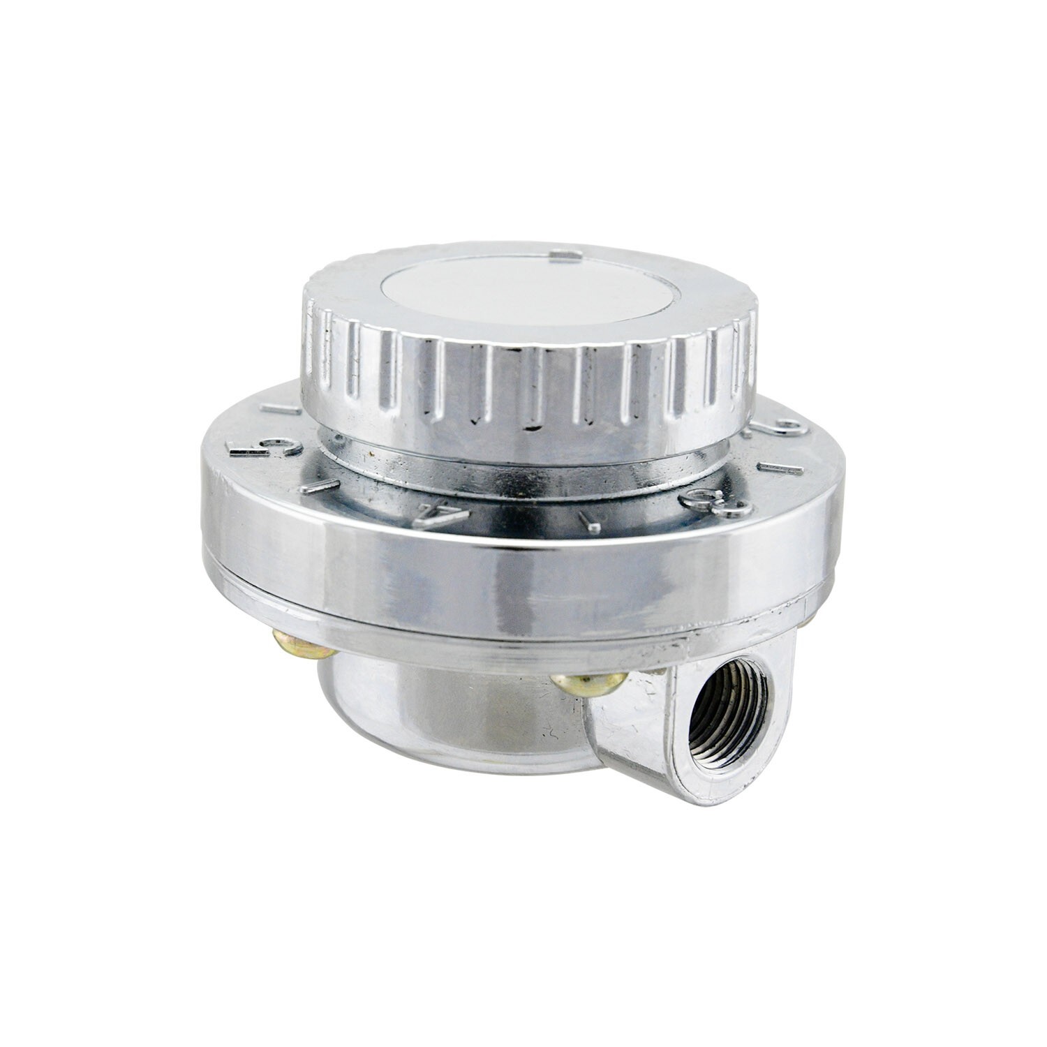 Universal Inline Chrome Low Pressure Adjustable Fuel Pressure Regulator 1-6 PSI