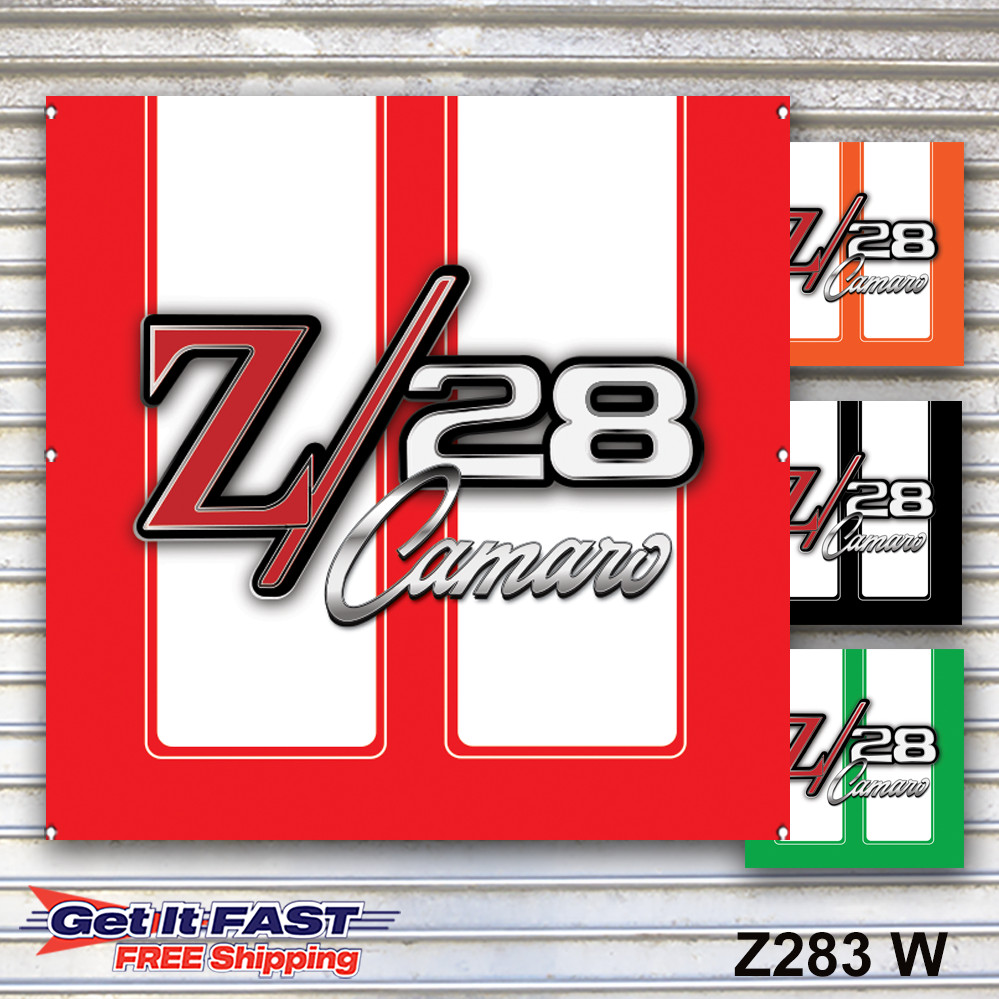 Camaro Z/28 Emblem Banner Sign Wall Art