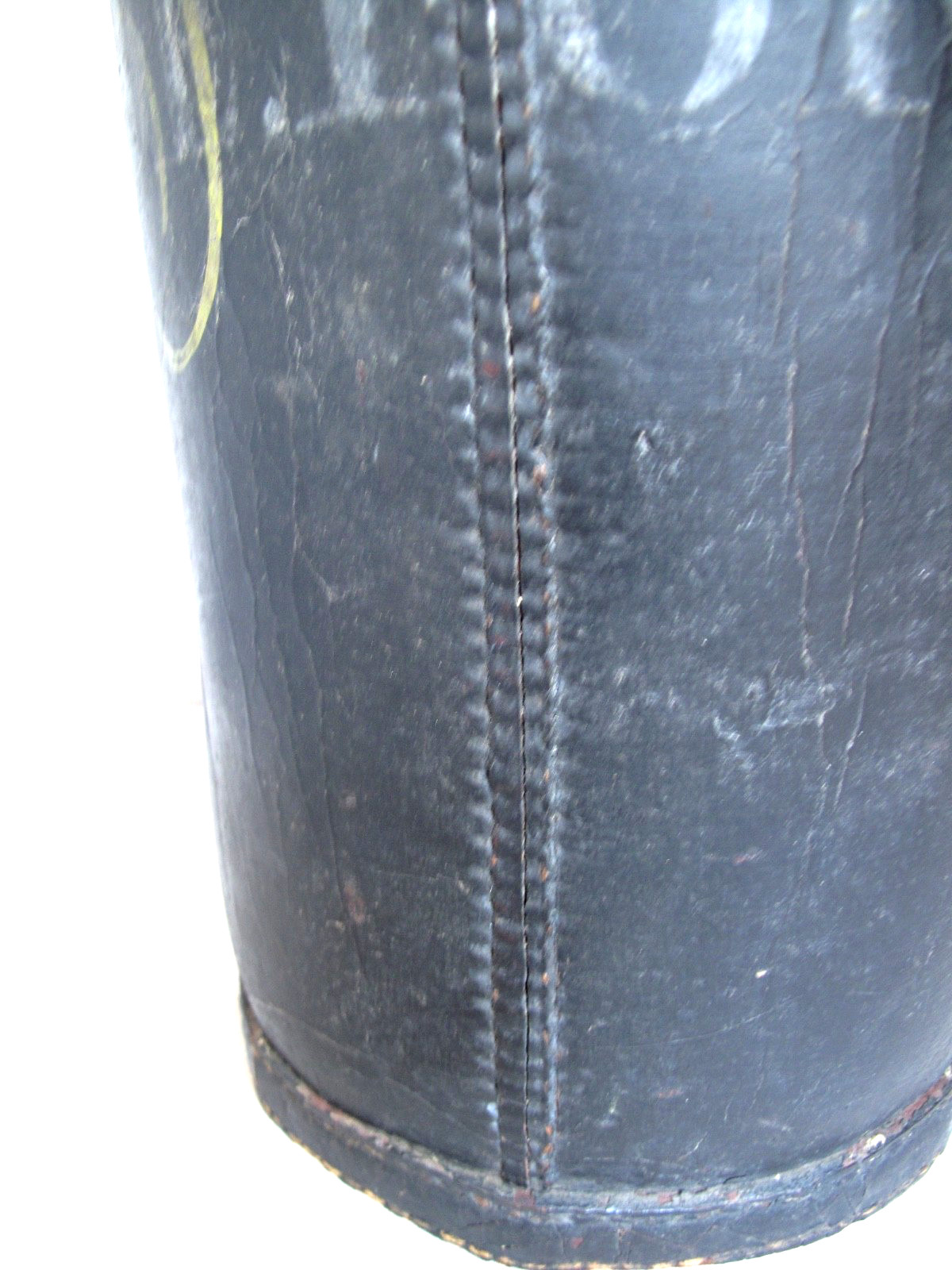 Antique American Firemen's Painted Leather Bucket, N. D. Forest & Co. c. 1850's