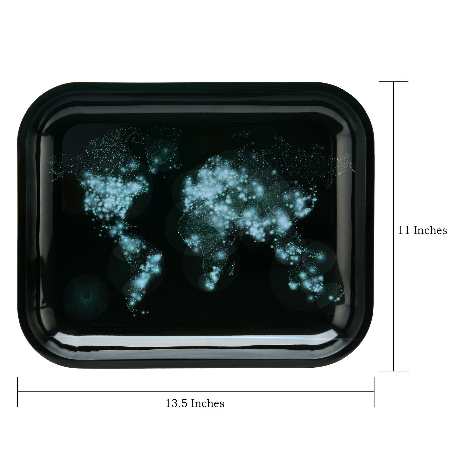 MOCO Metal Tobacco Cigarette Rolling Tray - Large Size 13.5’’ x 11’’