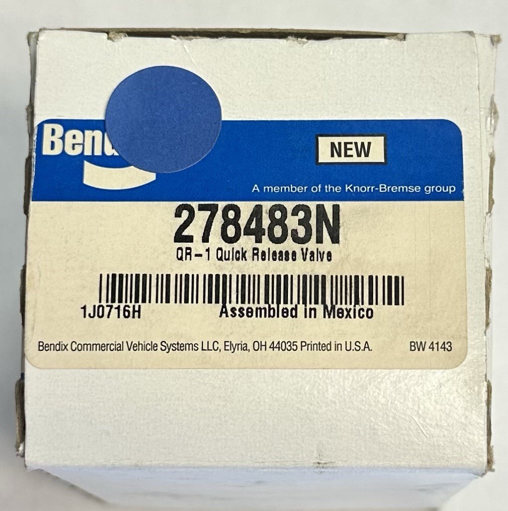 New Genuine Bendix 278483N QR-1 Quick Release Valve