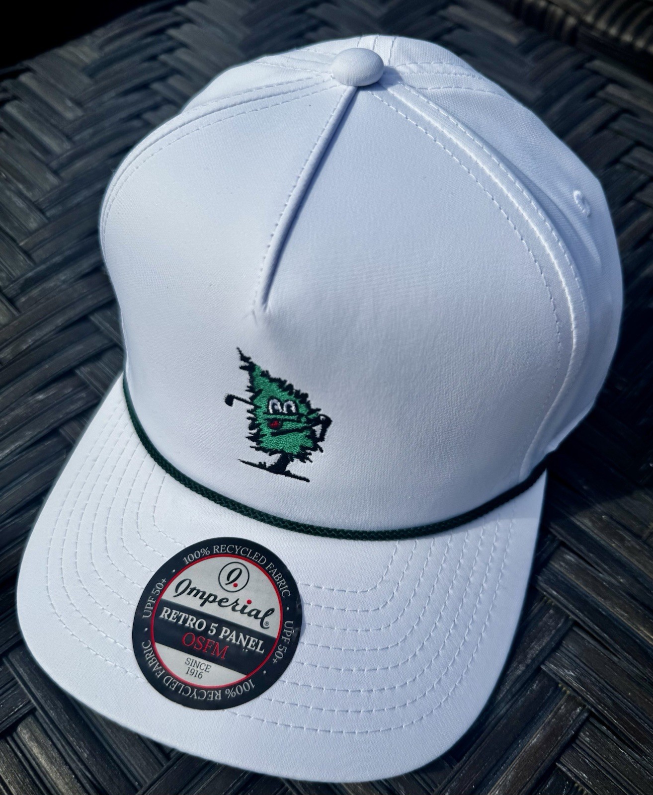 **NEW** The Tree Farm Tree Monster White Imperial Rope SnapBack Golf Hat Cap