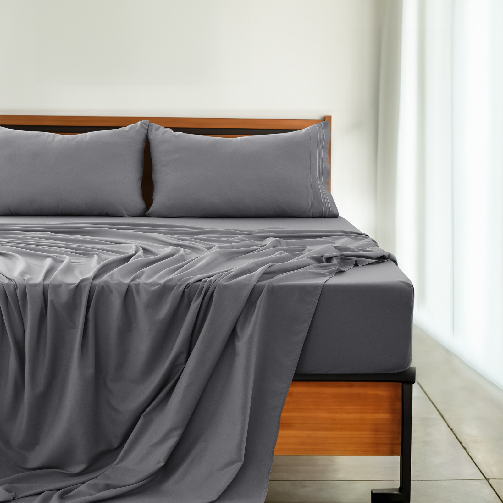 Bed sheet set 4 Piece Ultra Soft Microfiber Deep Pocket Sheets Hotel Quality