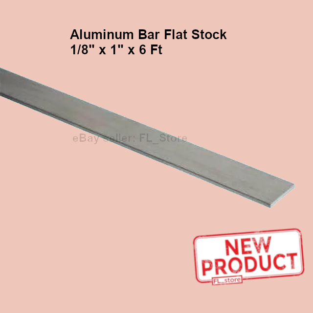 1/8" Thick Aluminum Bar Flat Stock 1" x 6 Feet Unpolished 6061 Alloy 72" Length