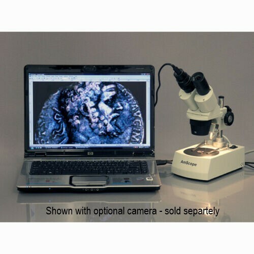 AmScope 20X-40X Binocular Stereo Multi-Use Inspection Microscope All Ages