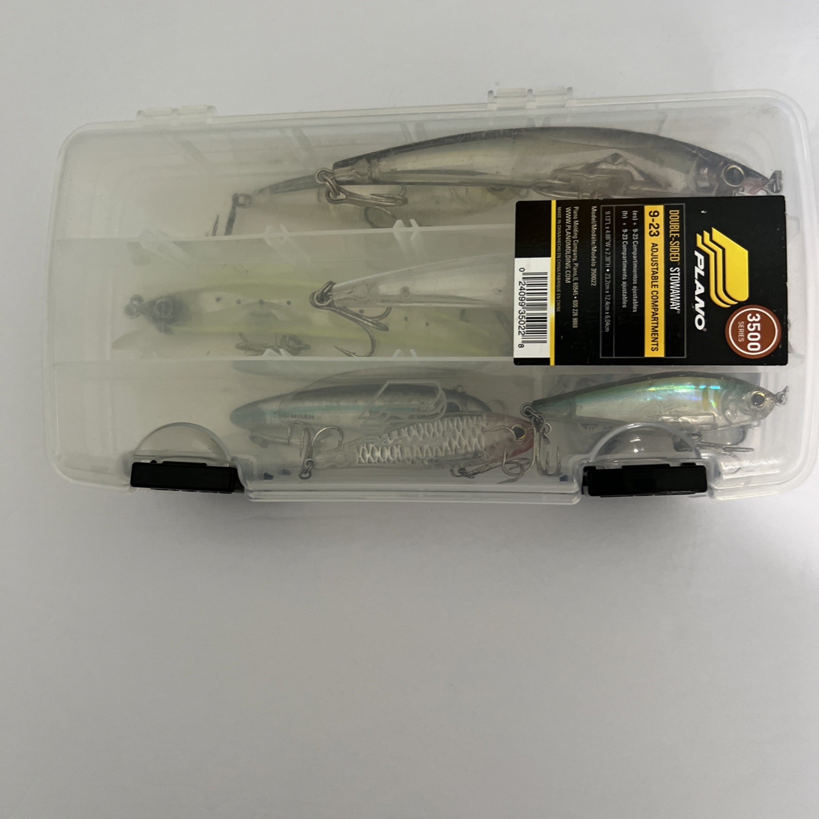 Plano 3500 Stowaway Case With Mixed Lot Of 6 YoZuri And 3 Bomber Lures