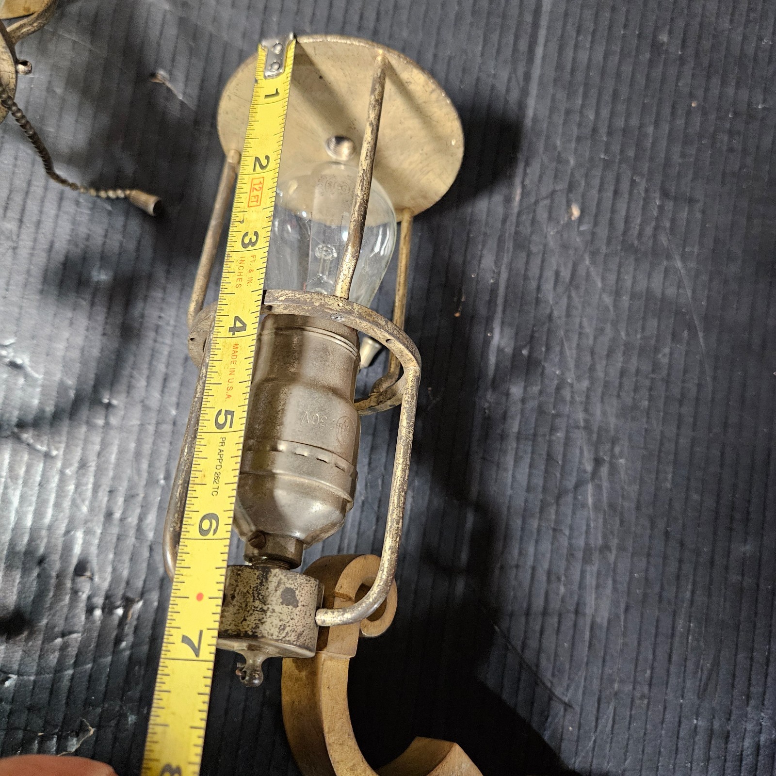 Rare Pair Antique Brass Nickle Sconces Handel Era Edwardian glass shade Hubbell