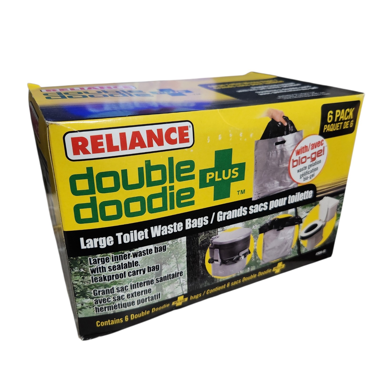 Reliance 6 Pack Double Doodie Plus + Large Toilet Waste Bags 2684