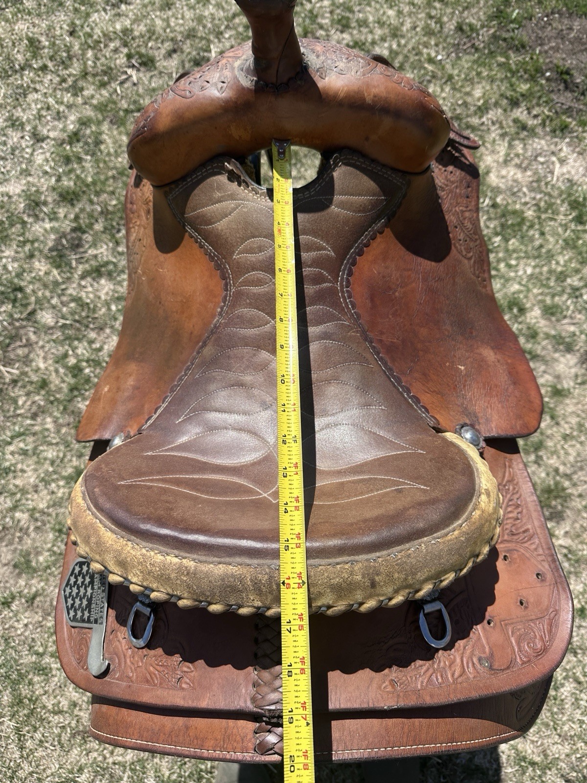 15.5” Double J Saddlery rope saddle, Western, leather