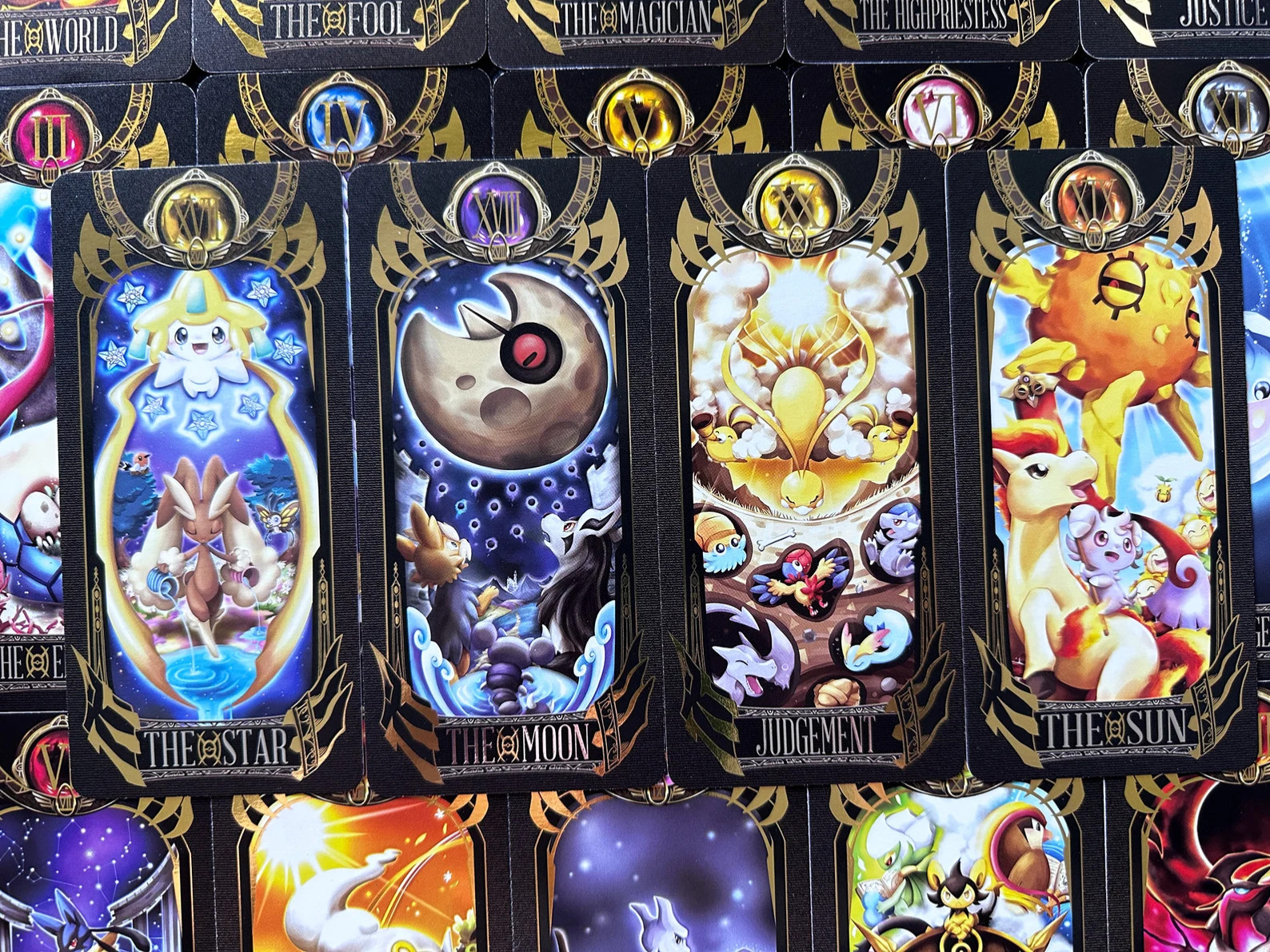 Pokemon (pocket monster) 78 tarot card deck - gold foiled - Poke Box