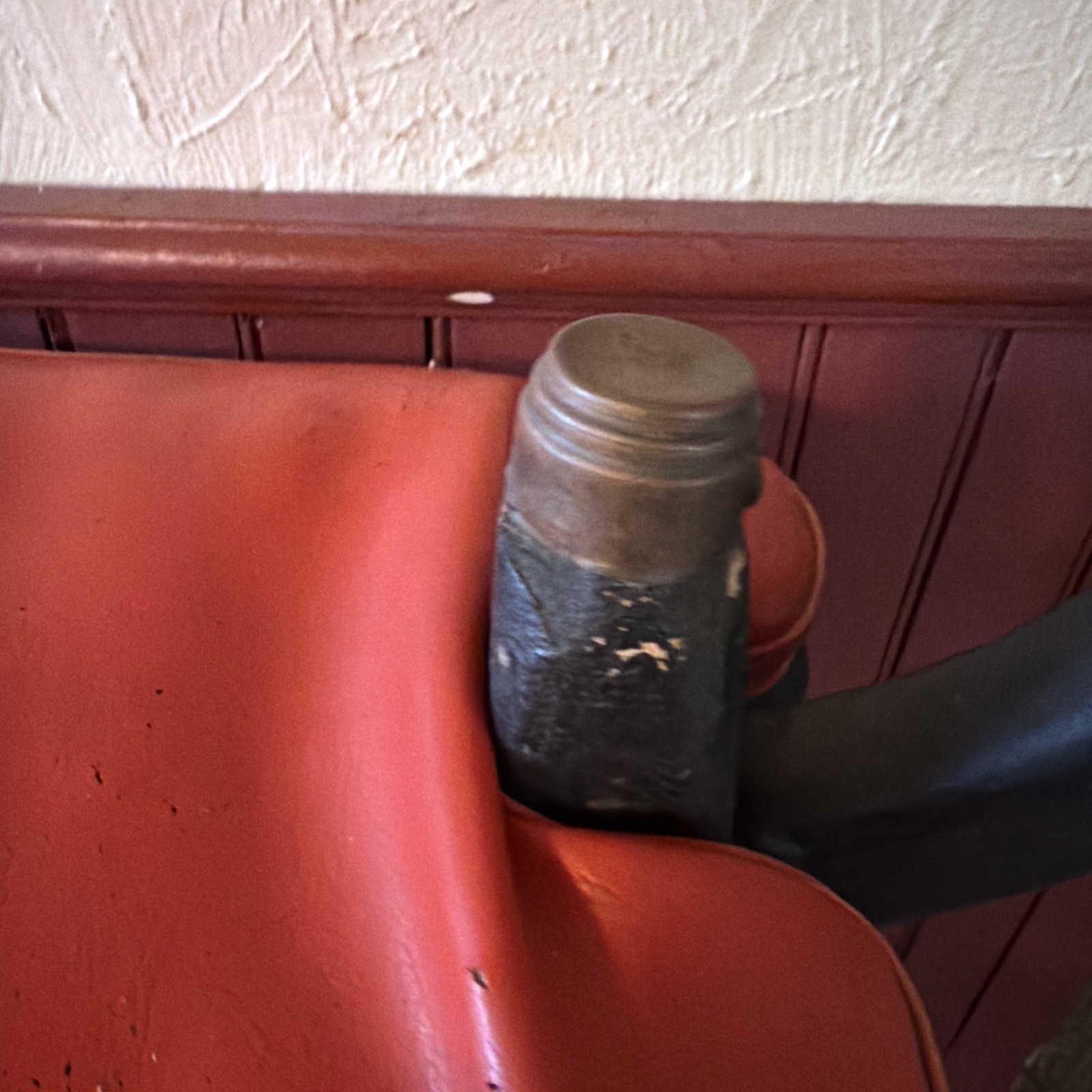 Vintage TURKISH Camel Head Pommel Padded Saddle Stool, Footstool. 23.5” X 18.5”.