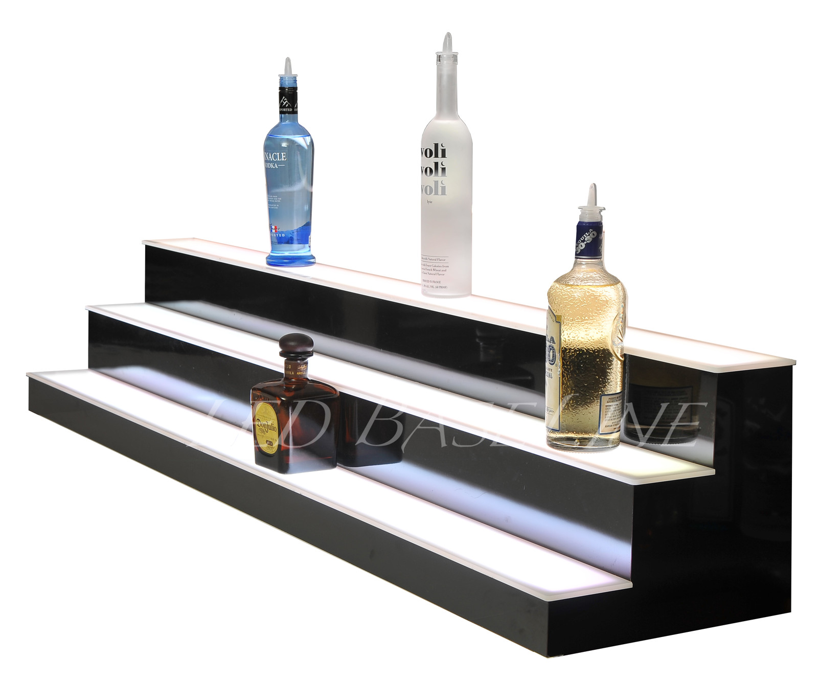 54" COLOR Changing 3 Step Display Glass Bottle Glorifier