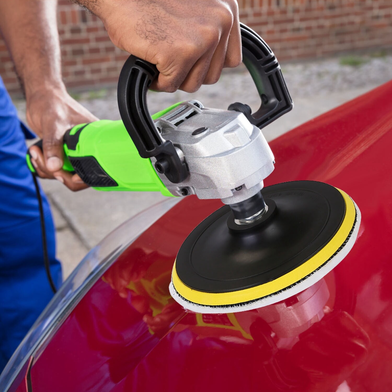 5PCS Car Buffing Pads Polishing Plush Buffer Set Waxing Wheels Mop Kit for Drill