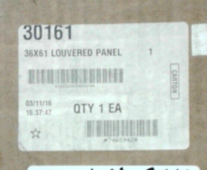 Akro-Mils 30161 36"x 61" Steel Louvered Panel Gray Wall Mount 1000 Lb Capacity