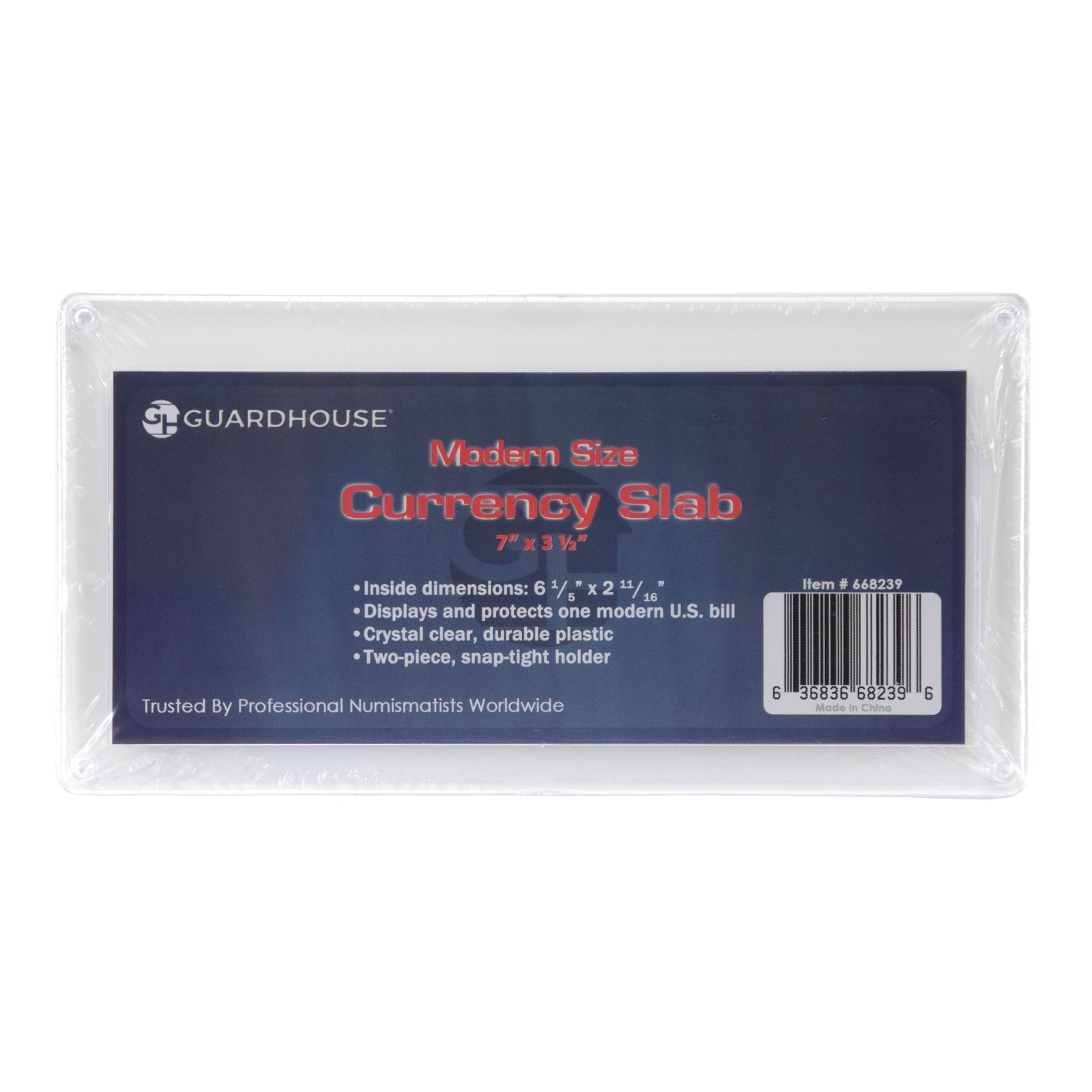 Currency Slab Modern US Dollar Paper Money Case Regular Bill Holder Snaplock