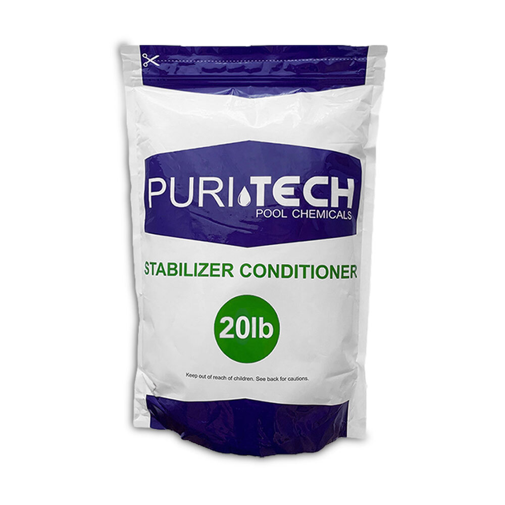 Puri Tech Pool 20lbs Stabilizer Conditioner Cyanuric Acid UV Protection Pool Spa