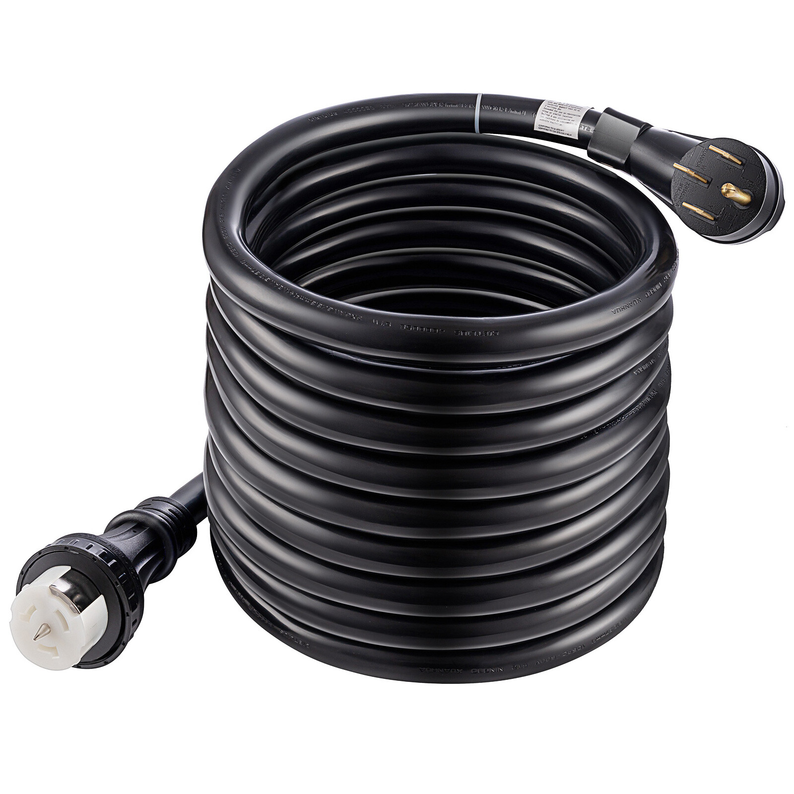 50 Amp 25FT Generator Power Cord and Waterproof Power Inlet Box 14-50P to CS6364