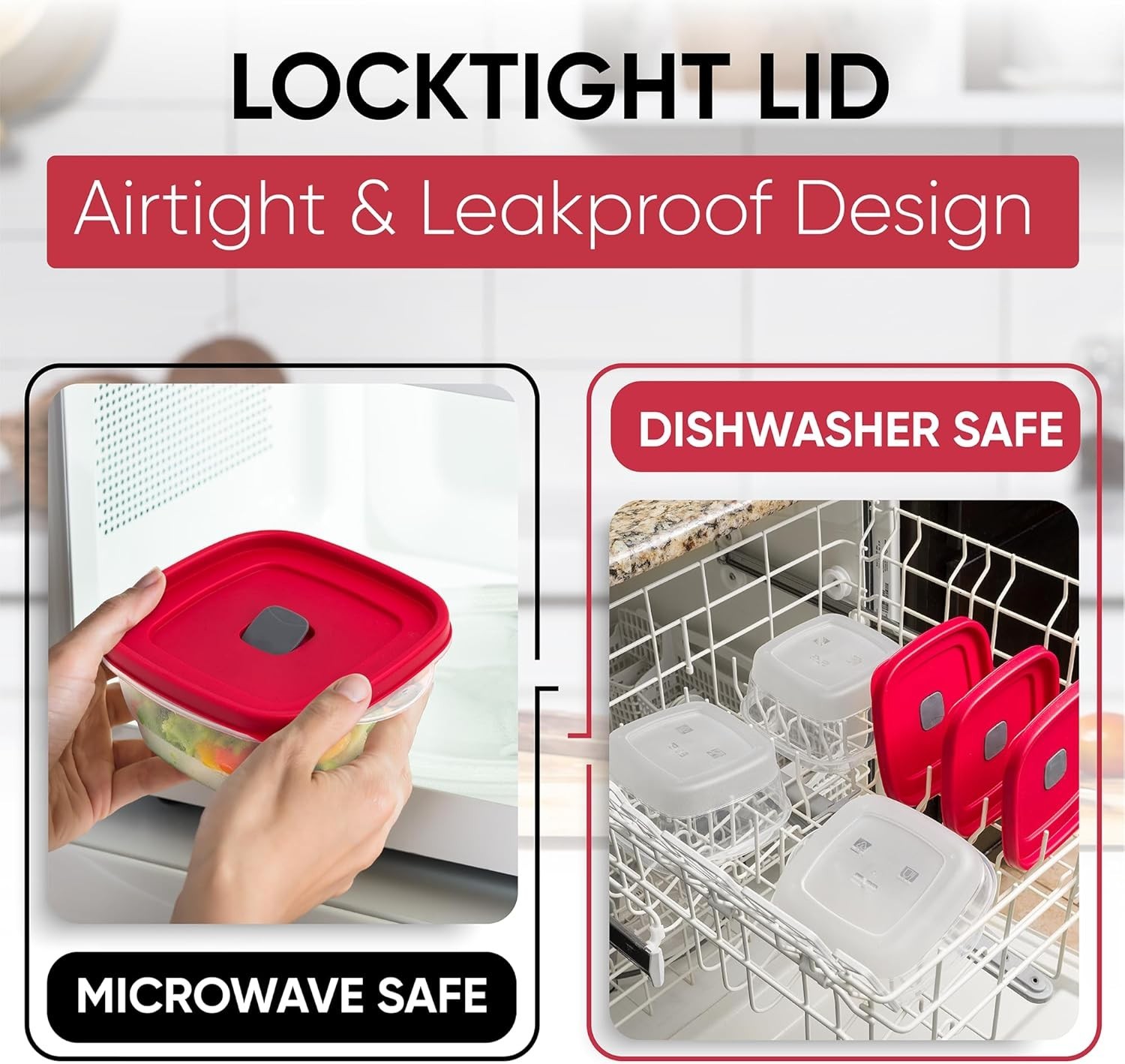 Replacement Lids for Rubbermaid Vented Food Storage Containers 3/5/7 Cup (10 pc)