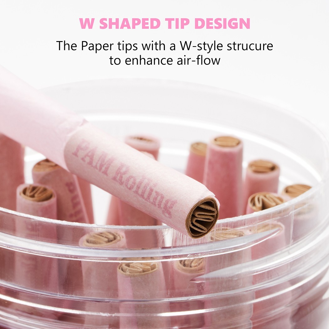 100Pack 1 1/4 Size W/Filter Tip Pre Rolled Cones with Cone Loader Stick and Tube