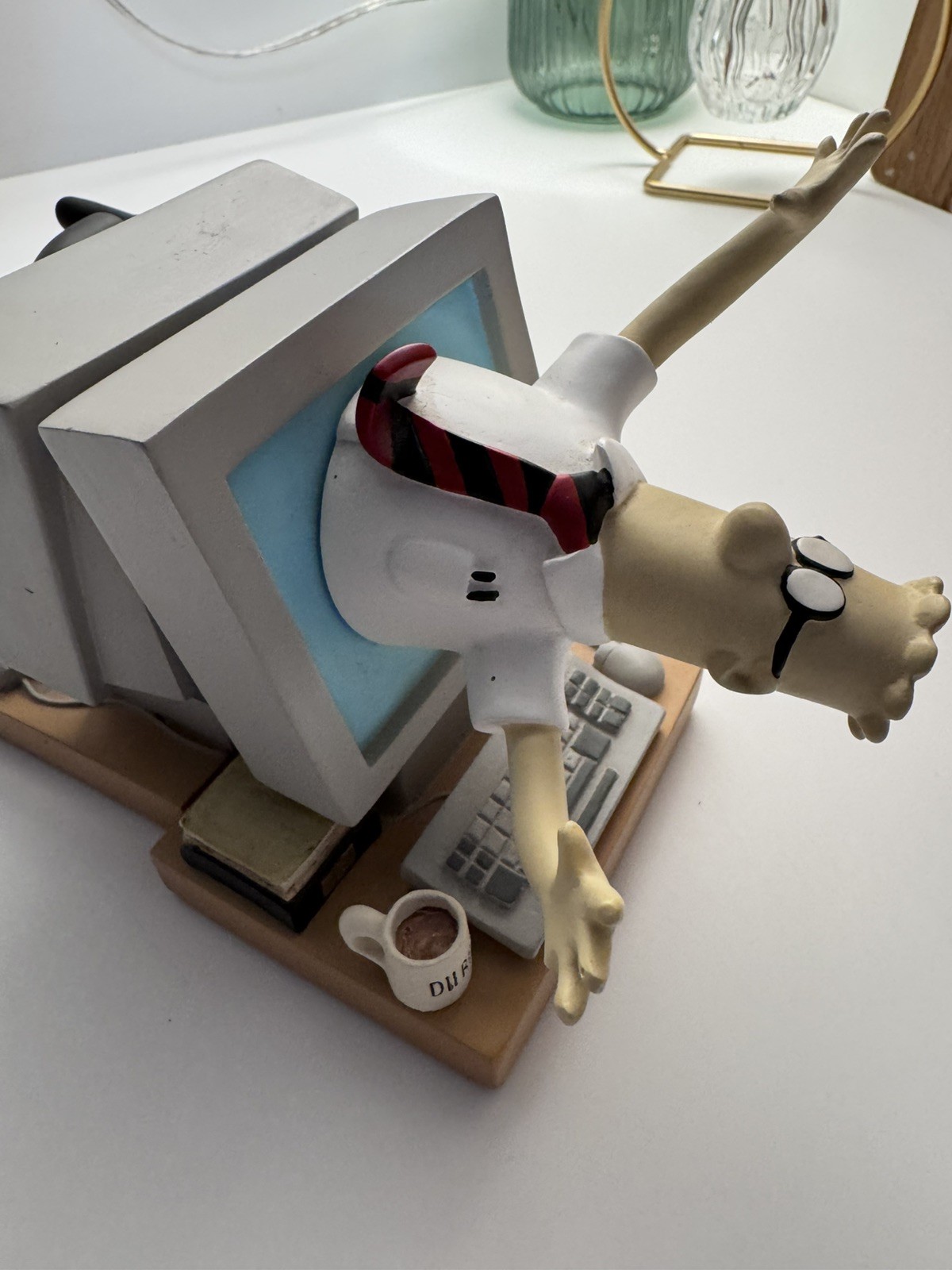 Spinning Dilbert Book Ends Office Computer User Unfriendly Scott Adams 1957-2026