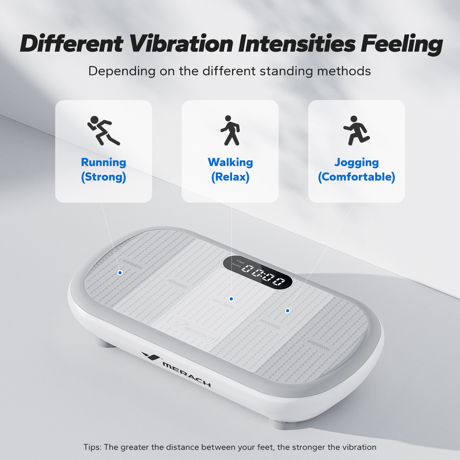 MERACH Vibration Plate Exercise Machines Bluetooth Pedal Automatic Sensing