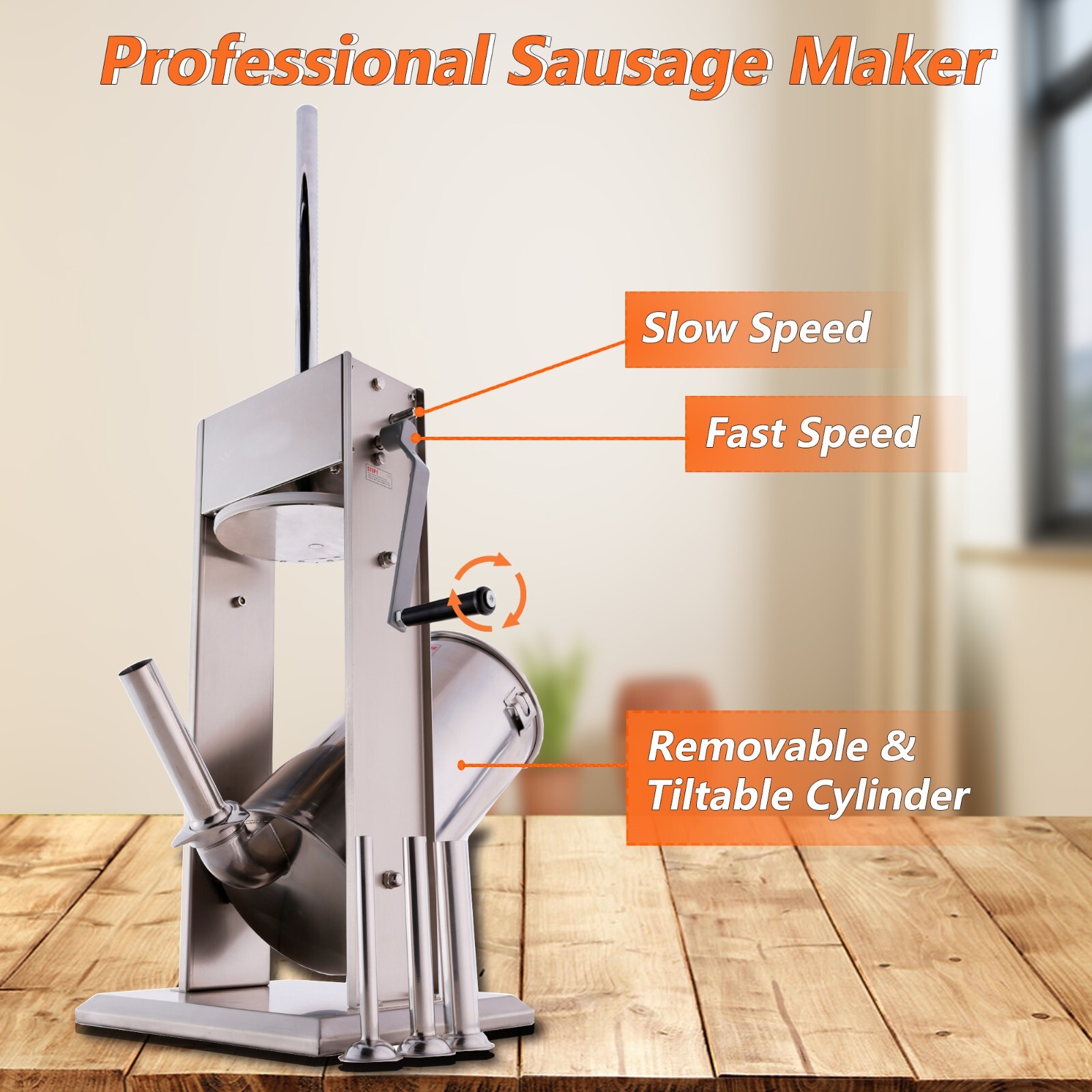 New Hakka Sausage Stuffer Meat Filler Machine 3L 5L 7L with Spanish Churro Maker