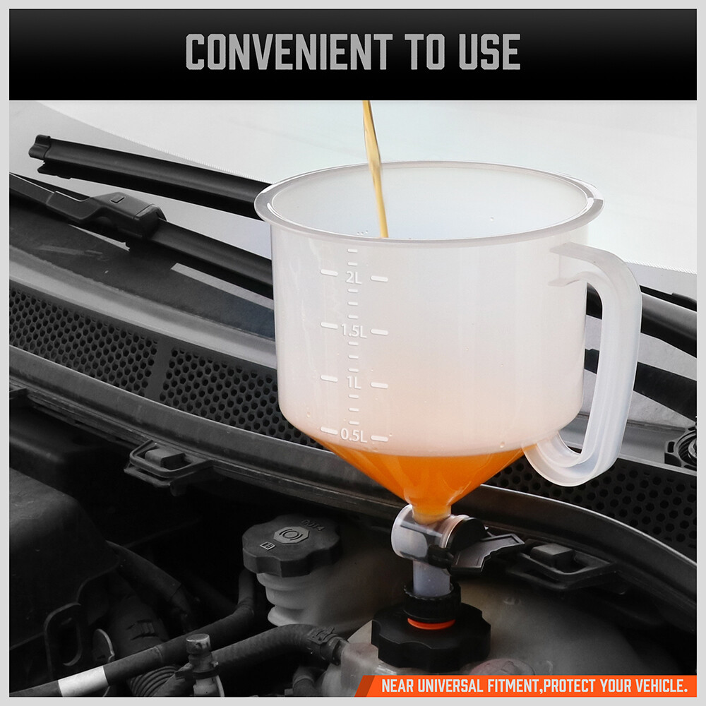 No-Spill Coolant Funnel Kit Spill Proof Funnel Bleeder with Adapters Universal