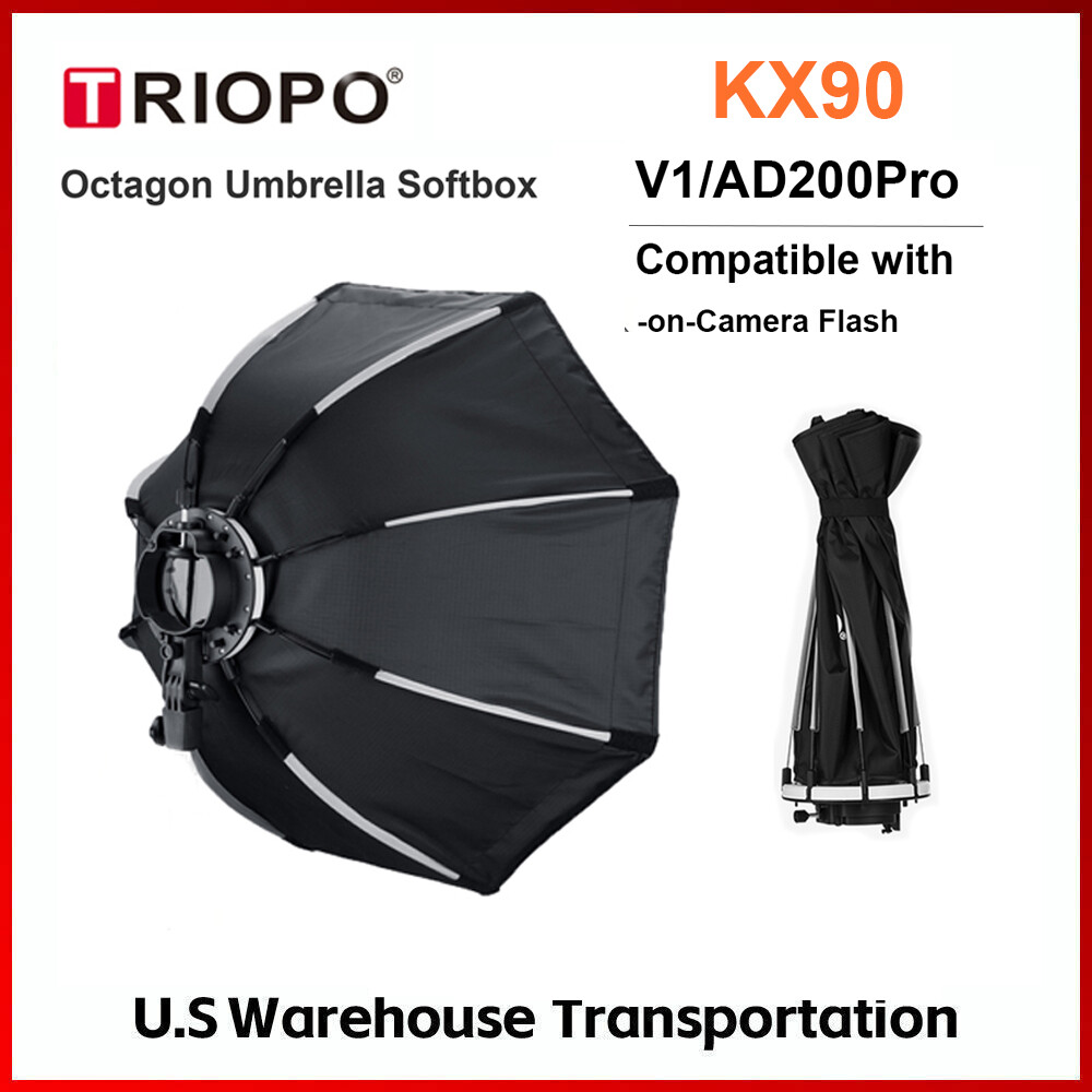 US Triopo KX90 90CM Foldable Speedlite Octagon Softbox for Godox V1 AD200 V860II