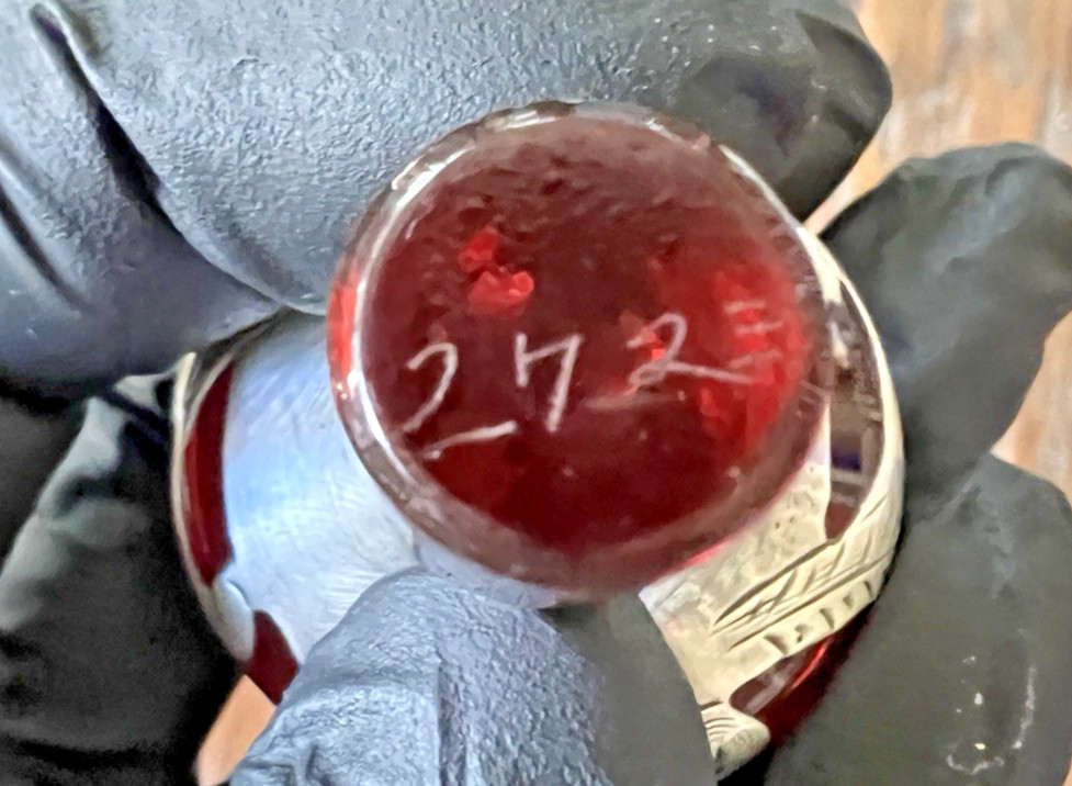 Gorham Perfume D952 Antique Art Nouveau Bottle American Red Glass Silver Overlay