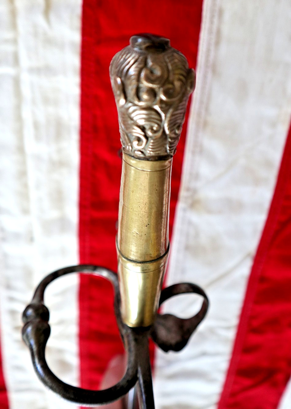 FRENCH INDIAN WAR REVOLUTIONARY WAR, GERMAN DOG HEAD SWORD CIRCA 1730-40