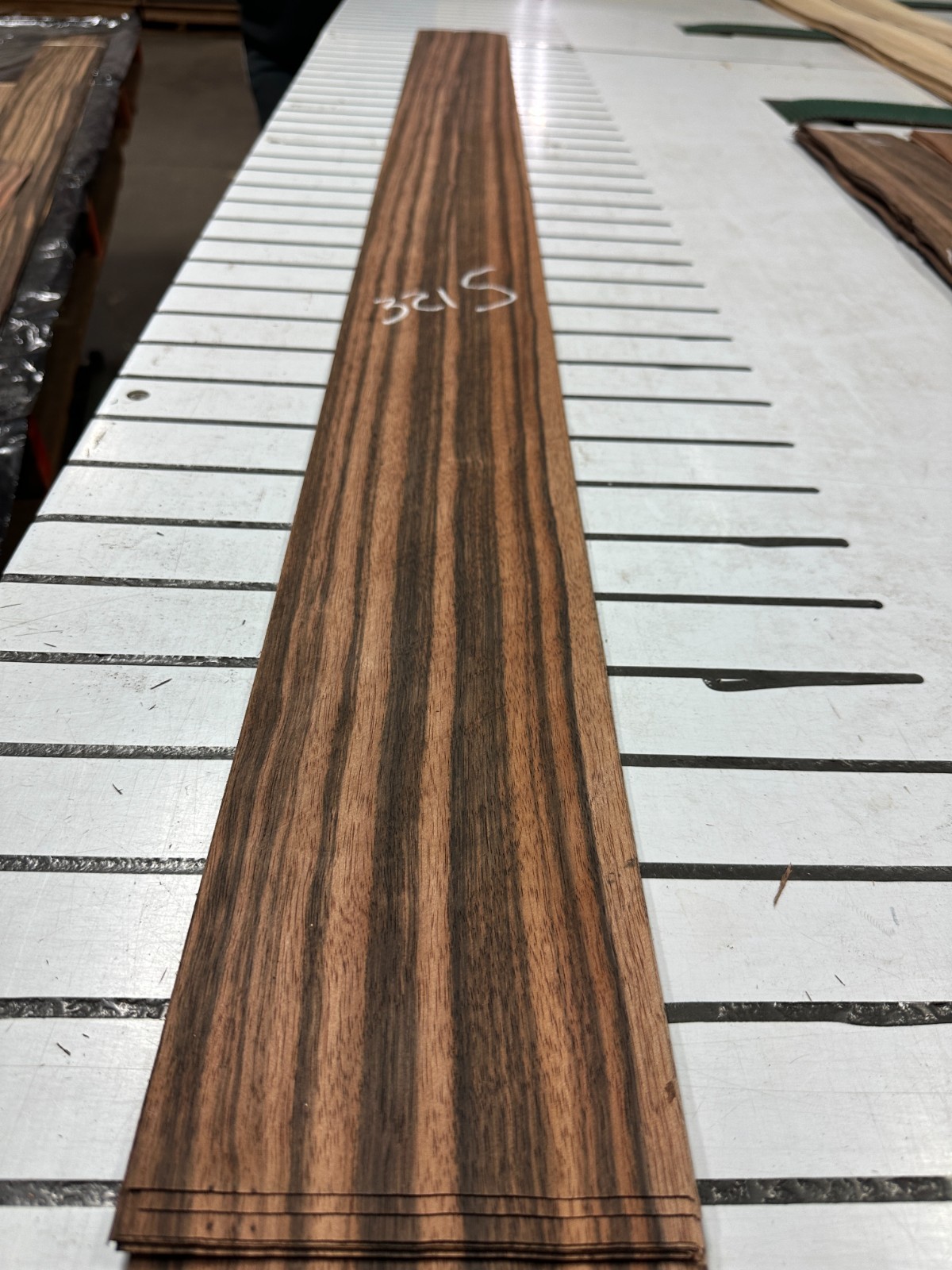 Ebony Raw Wood Veneer 2 sheets 61'' x 5'' 321S