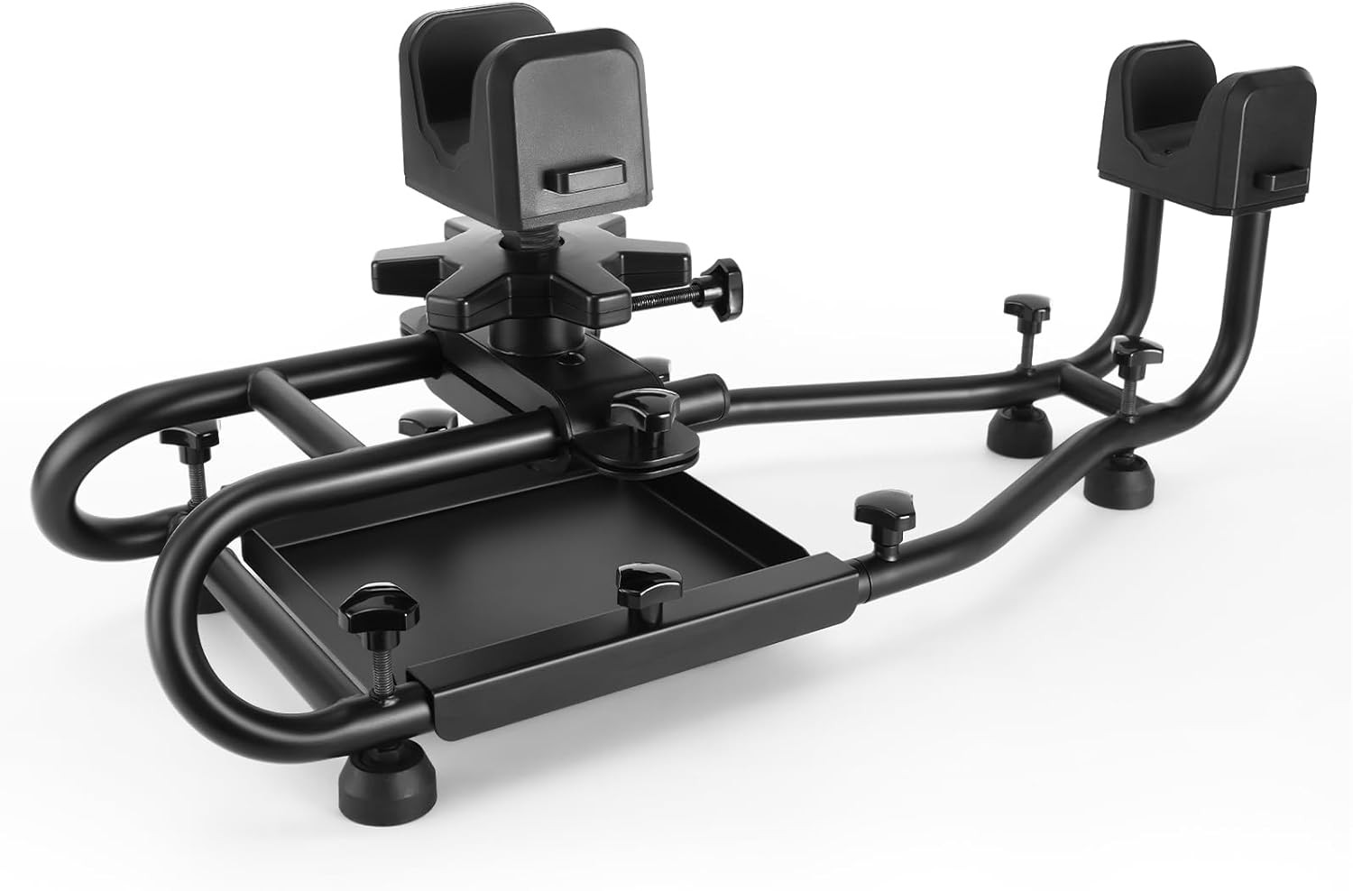 Heavy Duty Adjustable Rifle Shooting Rest with Rigid Steel Frame Non-Slip Base