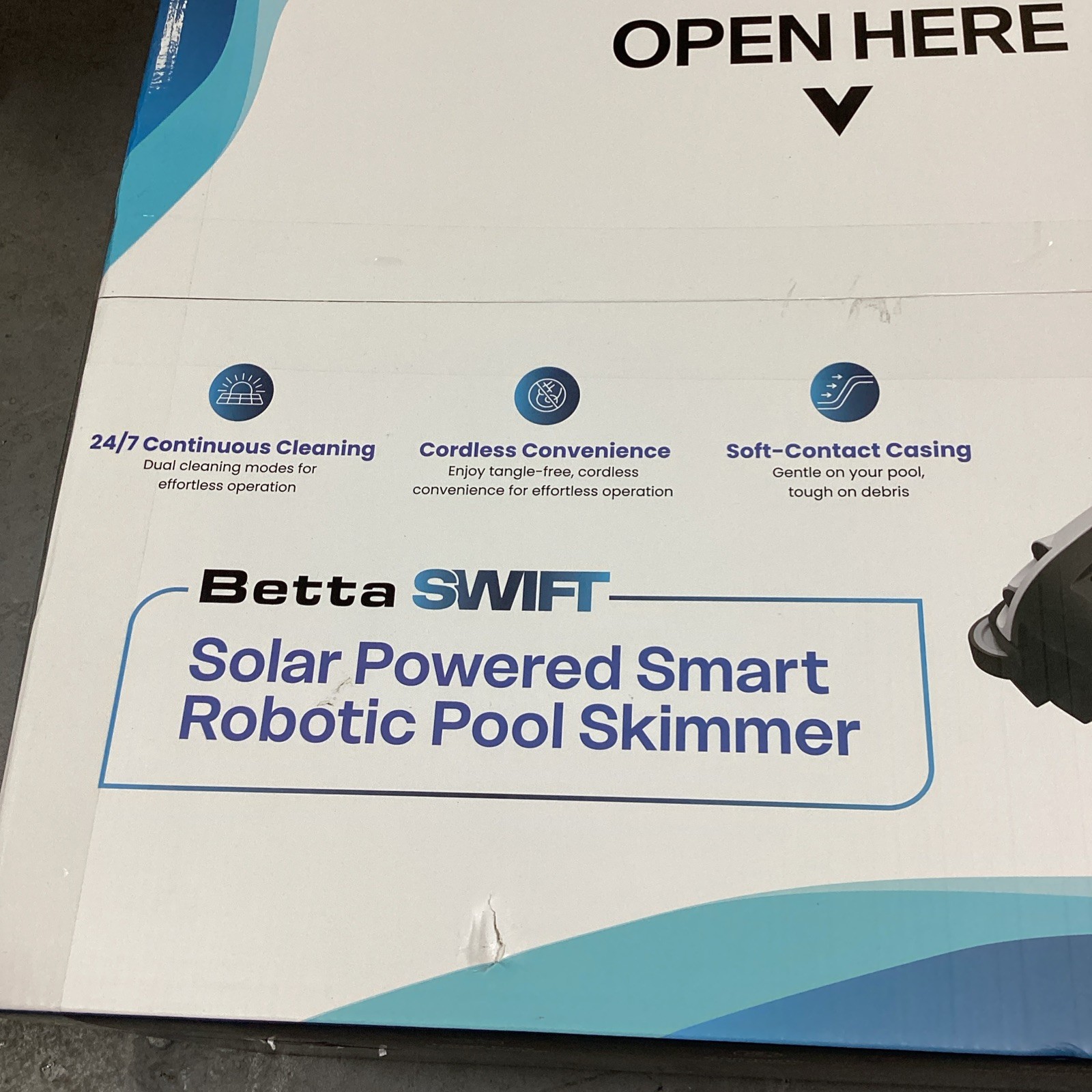 Betta SWIFT Solar-Powered Cordless Robotic Pool Cleaner w/ Large Basket