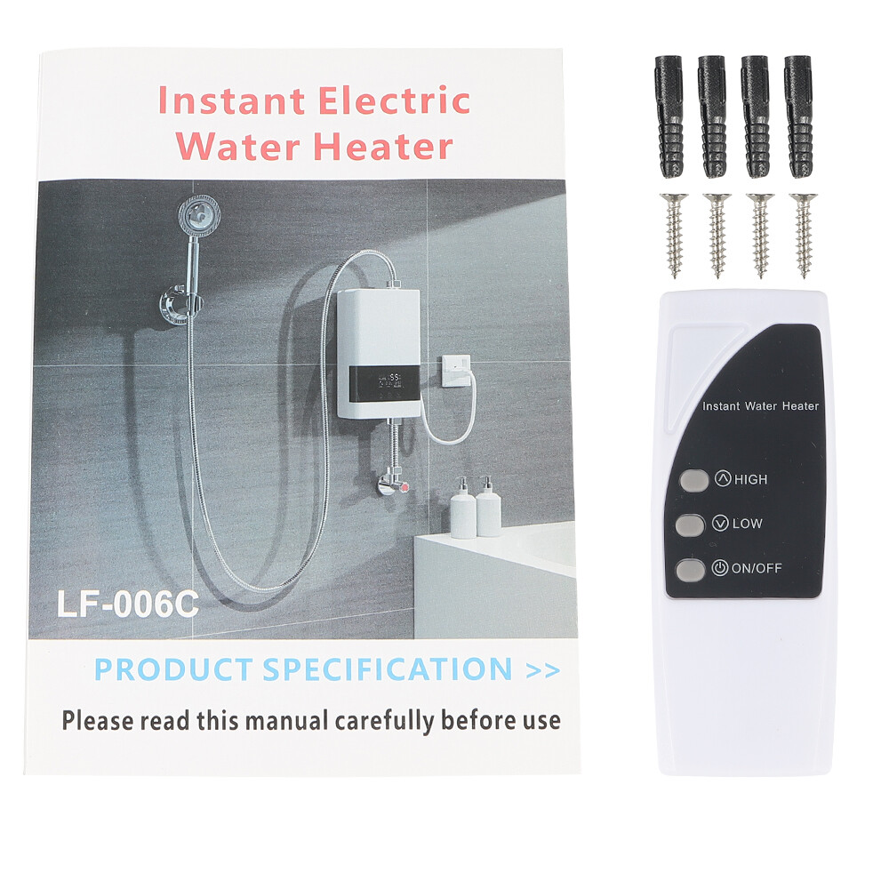 Instant Electric Tankless Hot Water Heater On Demand Whole House 110V 3000W
