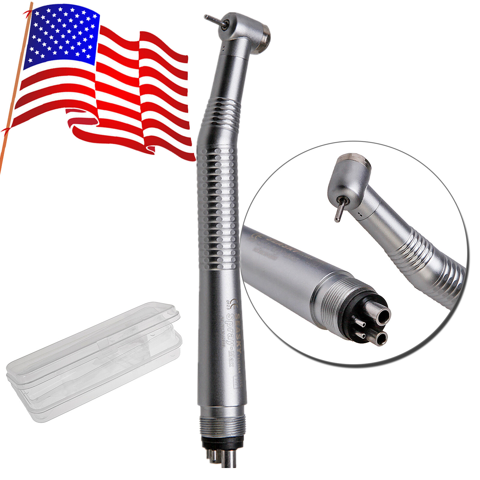 10 Pcs Seasky Dental High Speed Turbine Handpiece Push 4Hole Fit NSK PANA MAX CE