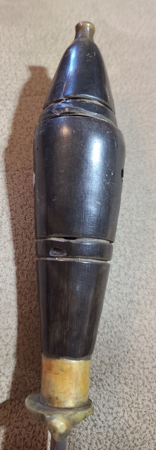 Vintage Scorpion Blade Antique Mexican Knife With Bull Horn Handle Circa 1890's