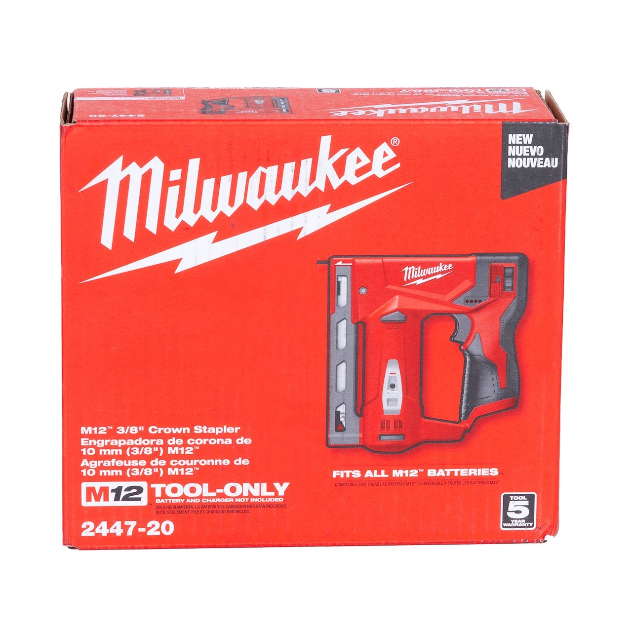 Milwaukee 2447-20 M12 12 Volt 3/8 Crown Stapler T-50 Style