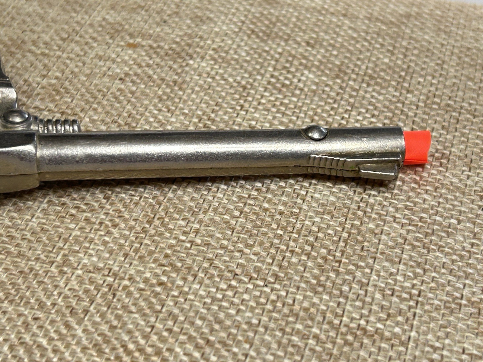 Vintage Hubley Pet Cap Gun Single Shot Mini Pistol 6" Western Cowboy Toy