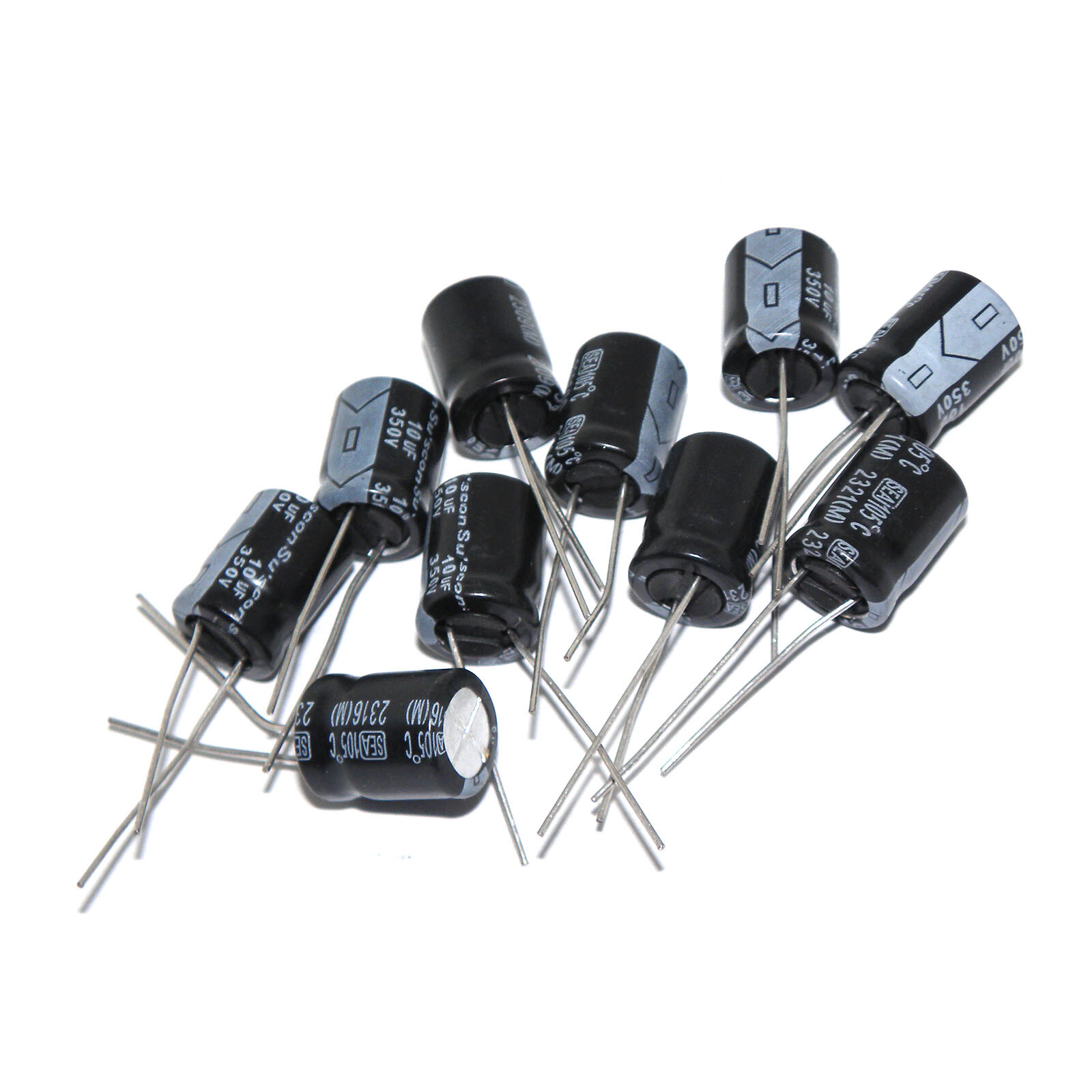 10x 10UF 350V Electrolytic Capacitors 350V10UF 10x13 mm