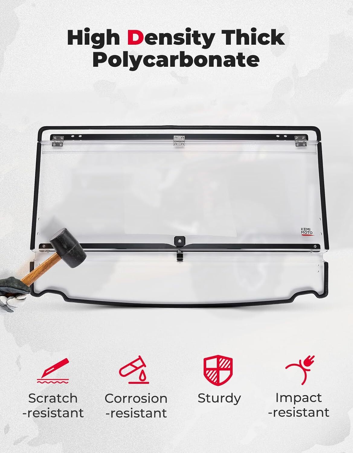 Scratch Resistant Front Flip Windshield for Polaris Ranger XP 900/ 1000 Crew