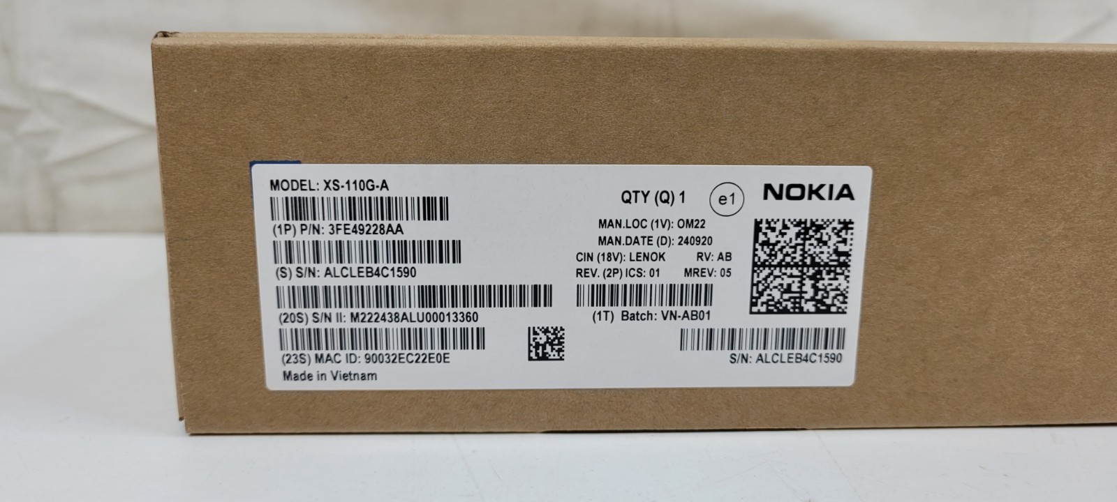 Nokia XS-110G-A Indoor XGS PON Optical Network Terminal NEW