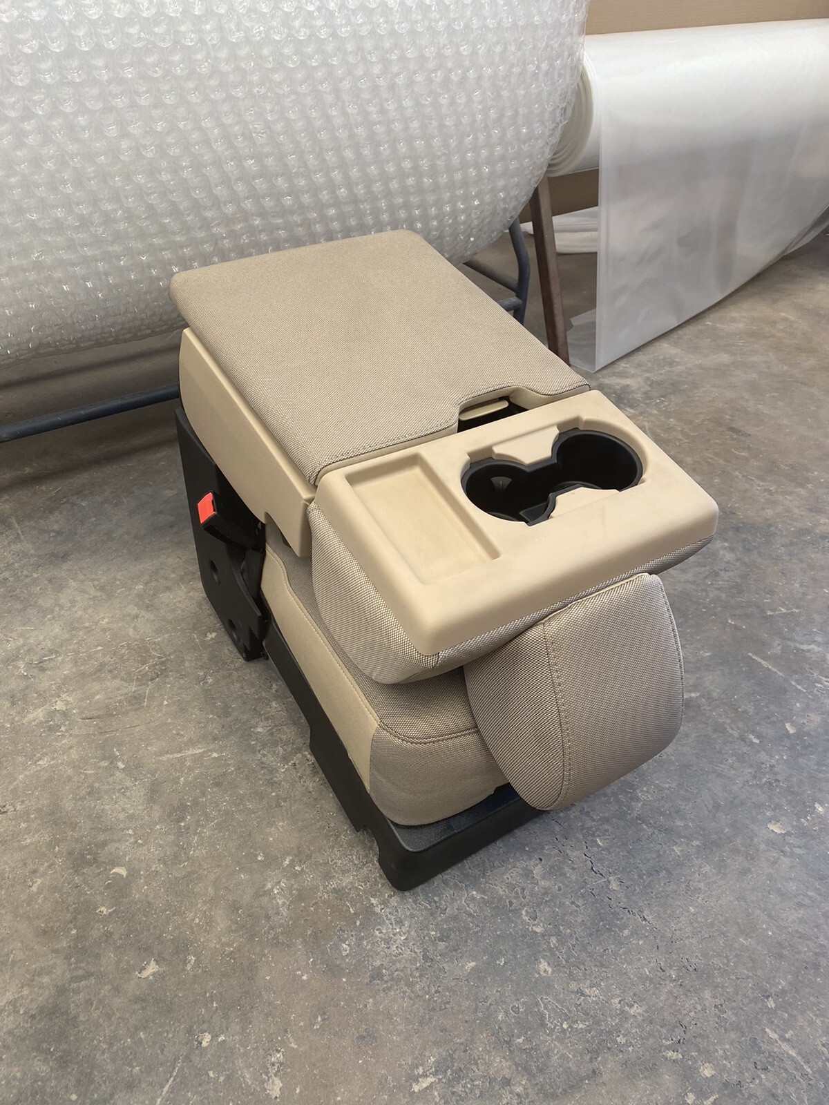 2017 18 19 20 FORD F250 F350 F450 CENTER CONSOLE JUMP SEAT TAN SUPERDUTY CLOTH