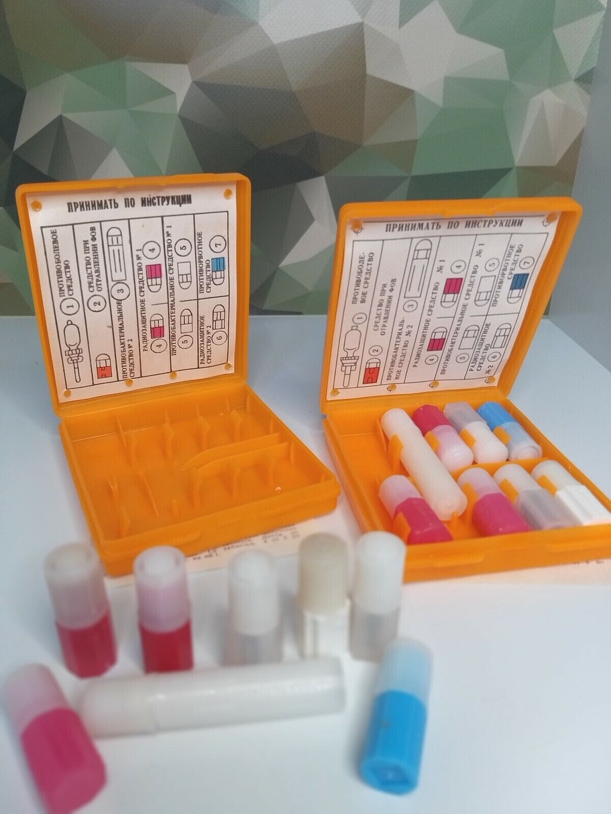 2 pc Box First Aid Kit AI-2 USSR Individual Aptechka Army Empty without medicine