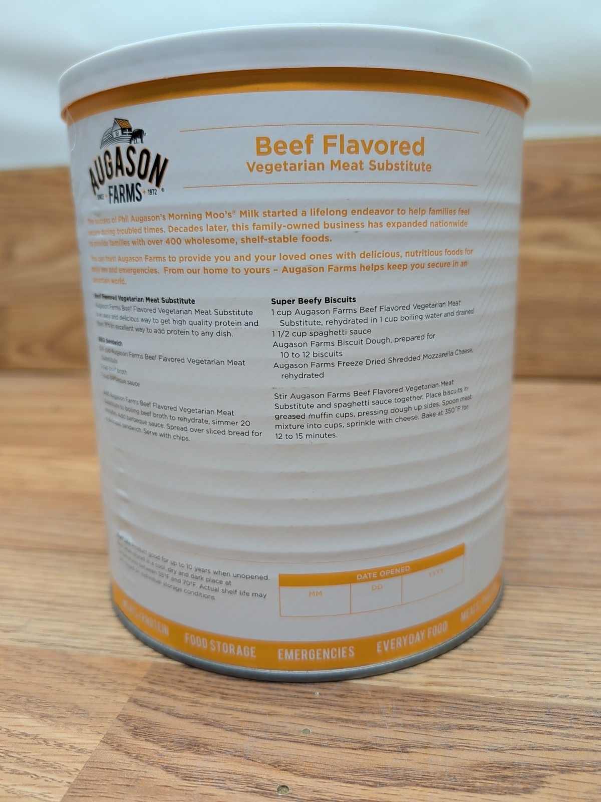 Augason Farms BEEF SUBSTITUTE Food Storage Survival Camping FAST FREE SHIP